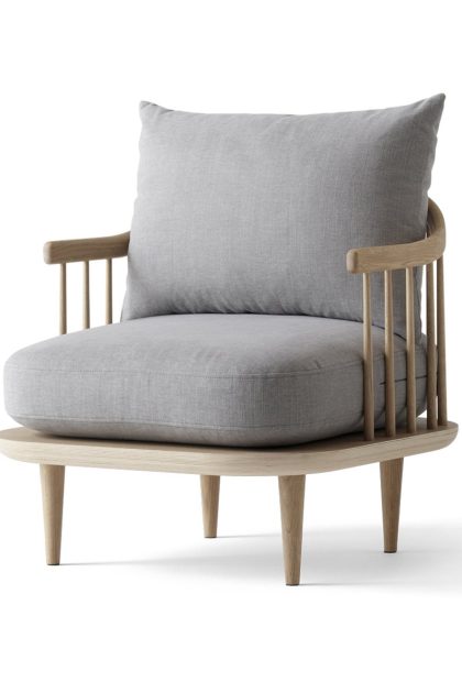 &tradition fly chair sc10 vitoljad ek, ljusgrå