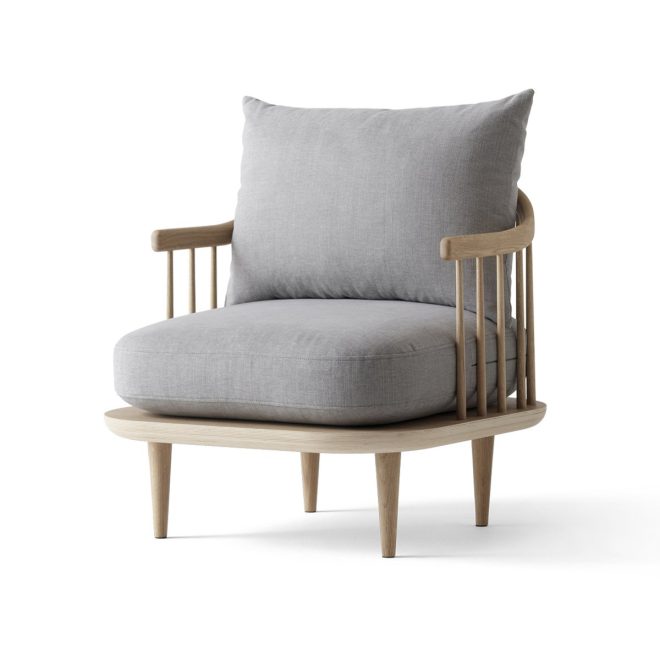 &tradition fly chair sc10 vitoljad ek, ljusgrå