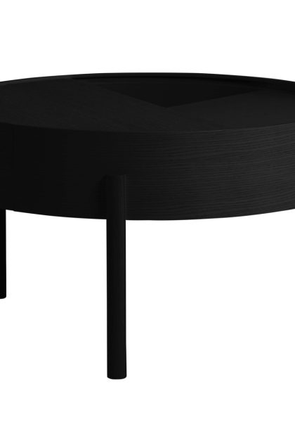Woud arc soffbord Ø66 cm svartmålad ask