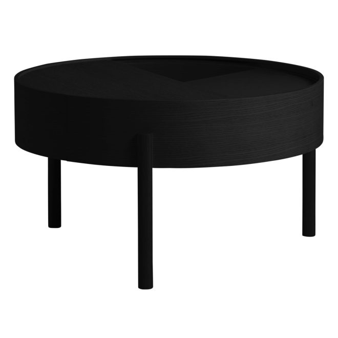 Woud arc soffbord Ø66 cm svartmålad ask