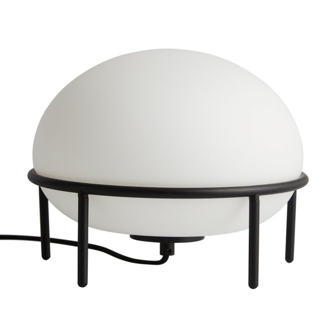 Woud pump bordslampa svart, opal