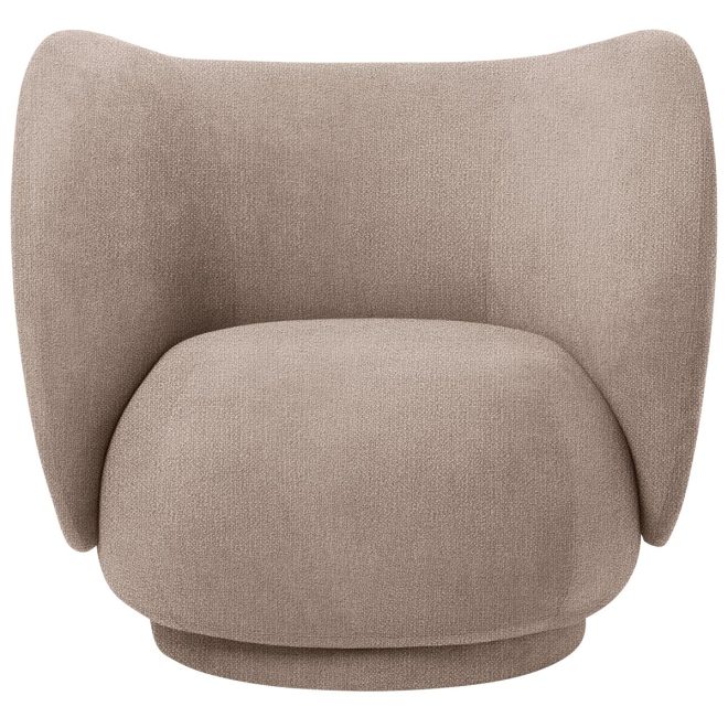 Ferm living rico lounge chair bouclé sand