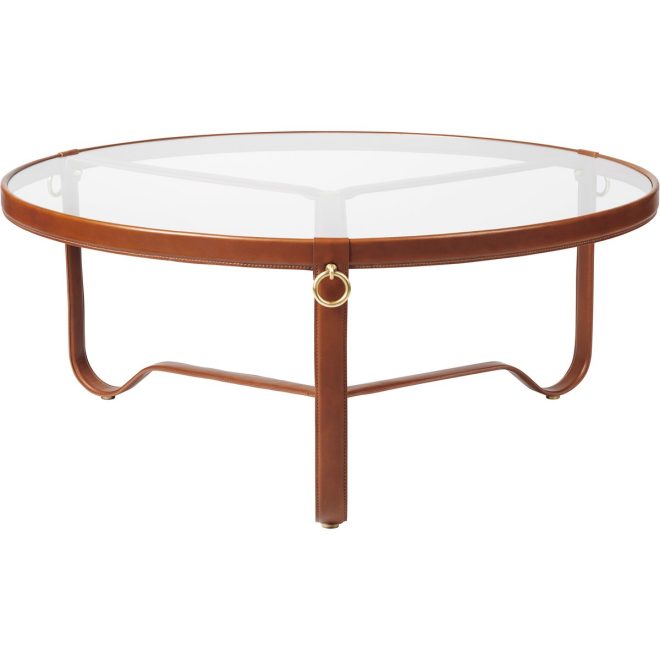Gubi adnet soffbord Ø100 cm tan
