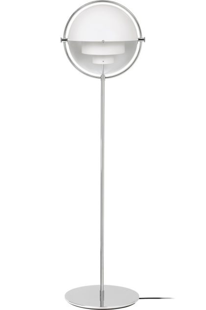 Gubi multi-lite golvlampa krom-vit