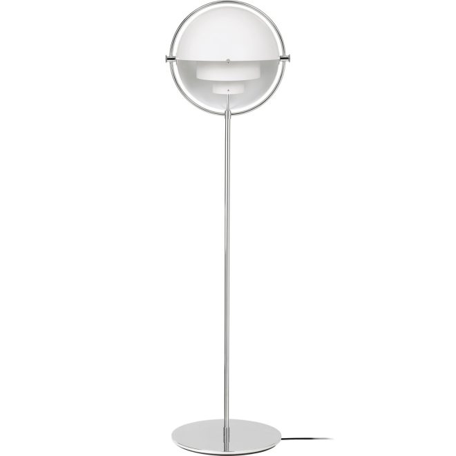 Gubi multi-lite golvlampa krom-vit