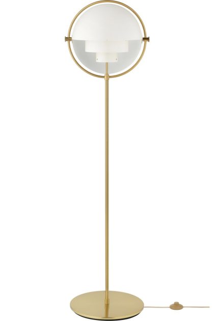 Gubi multi-lite golvlampa mässing-vit