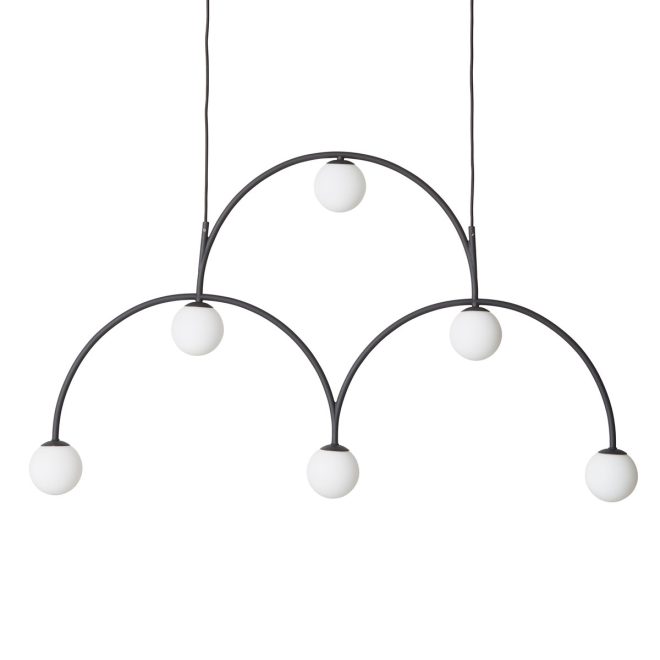 Pholc bounce 116 taklampa svart-opalglas