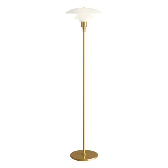 Louis poulsen ph 3½-2½ golvlampa mässing