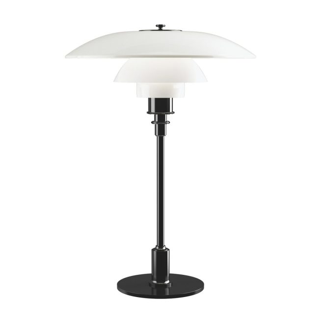 Louis poulsen ph 3½-2½ opalglas bordslampa svart