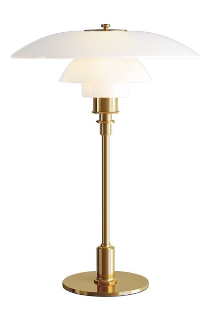 Louis poulsen ph 3½-2½ opalglas bordslampa mässing