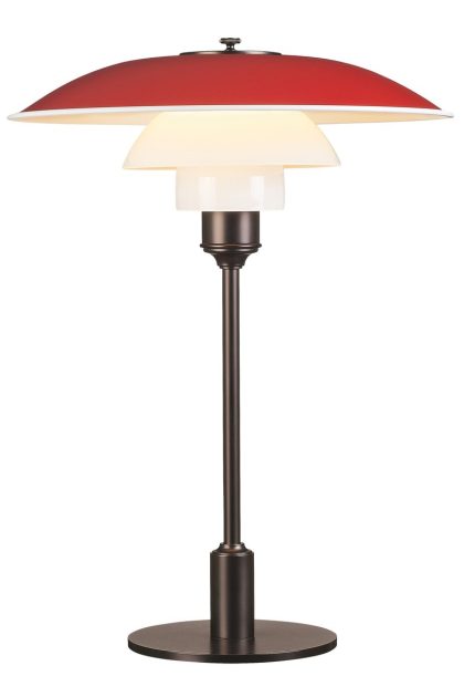 Louis poulsen ph 3½-2½ bordslampa röd
