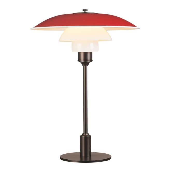 Louis poulsen ph 3½-2½ bordslampa röd