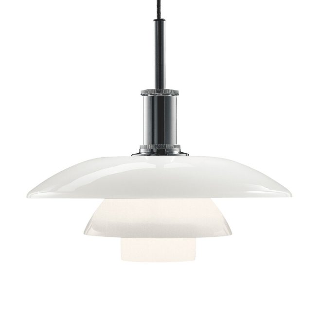 Louis poulsen ph 4½-4 opalglas pendel krom