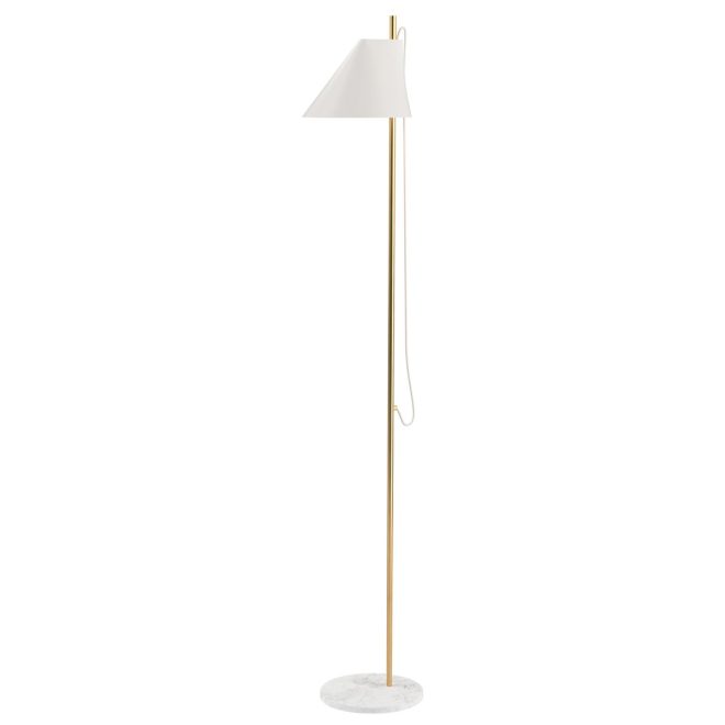 Louis poulsen yuh golvlampa vit-mässing