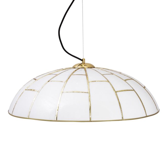 Globen lighting ombrello pendel Ø60 cm vitt glas mässing