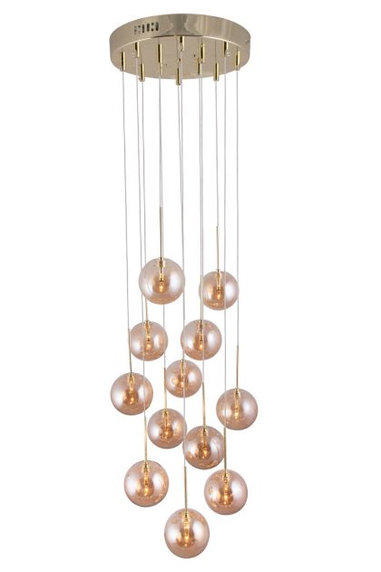 Globen lighting skyfall pendel amber