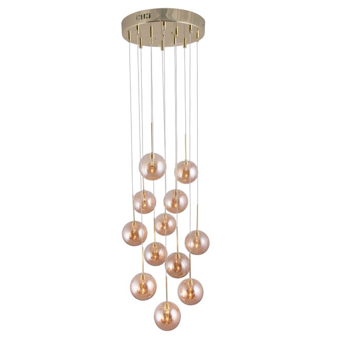 Globen lighting skyfall pendel amber