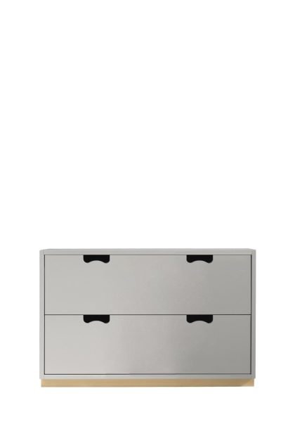 Asplund snö a2 byrå light grey, björksockel
