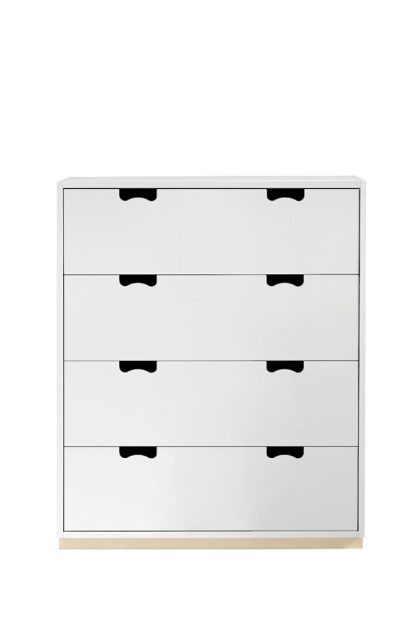 Asplund snö a byrå white, björksockel