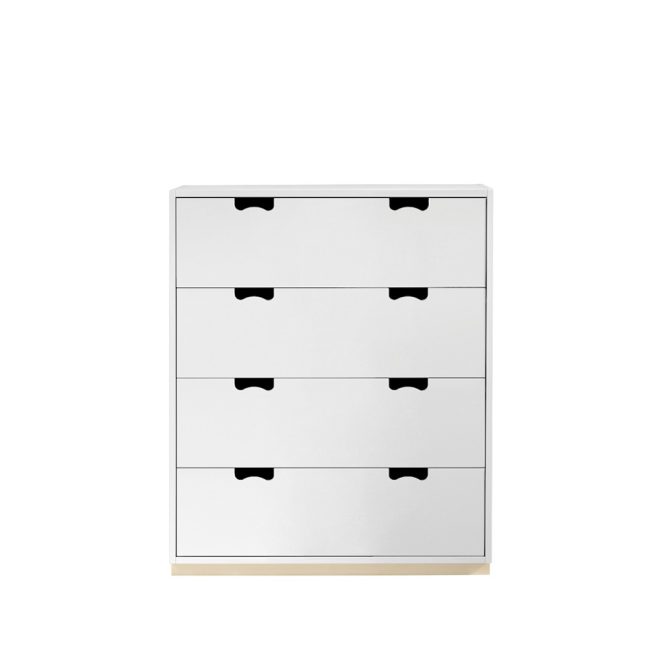 Asplund snö a byrå white, björksockel