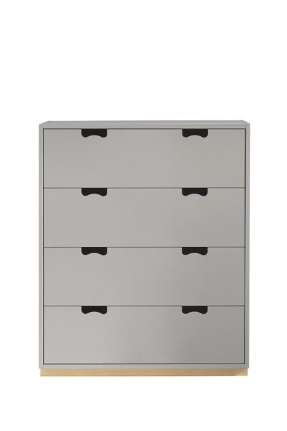 Asplund snö a byrå light grey, björksockel