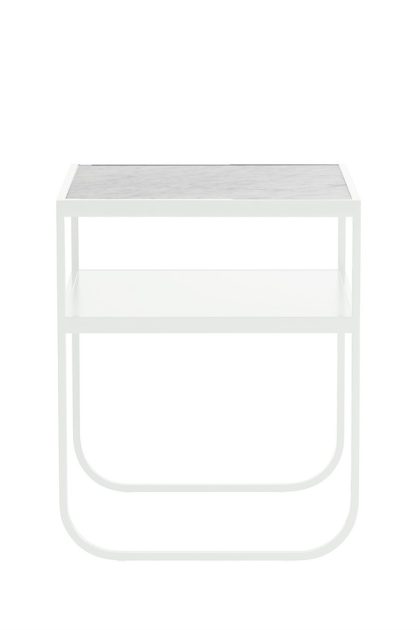 Asplund nati tati sängbord marmor vit, white stativ
