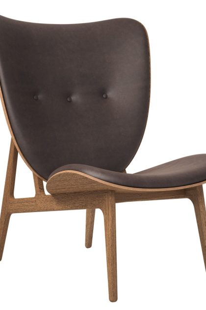 Norr11 elephant lounge leather light smoked oak dunes dark brown