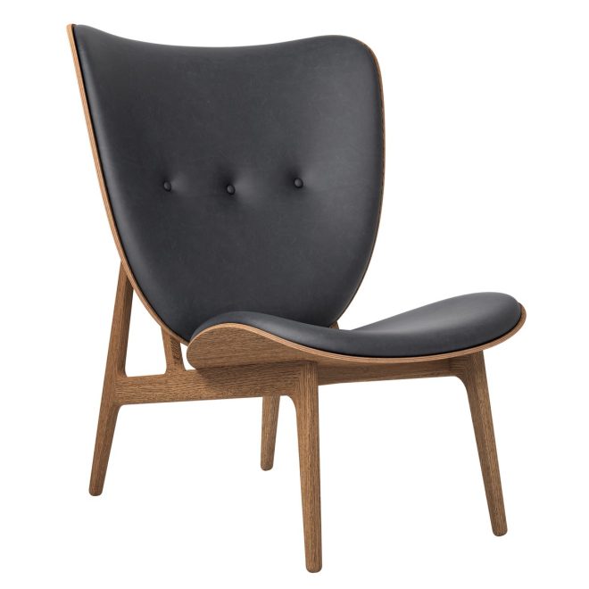 Norr11 elephant lounge leather light smoked oak dunes anthracite