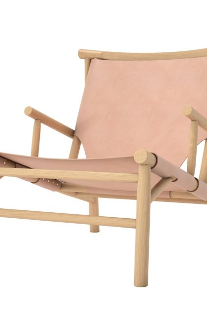 Norr11 samurai loungestol lädersits ek natur