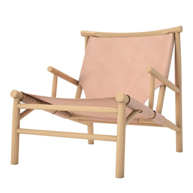 Norr11 samurai loungestol lädersits ek natur