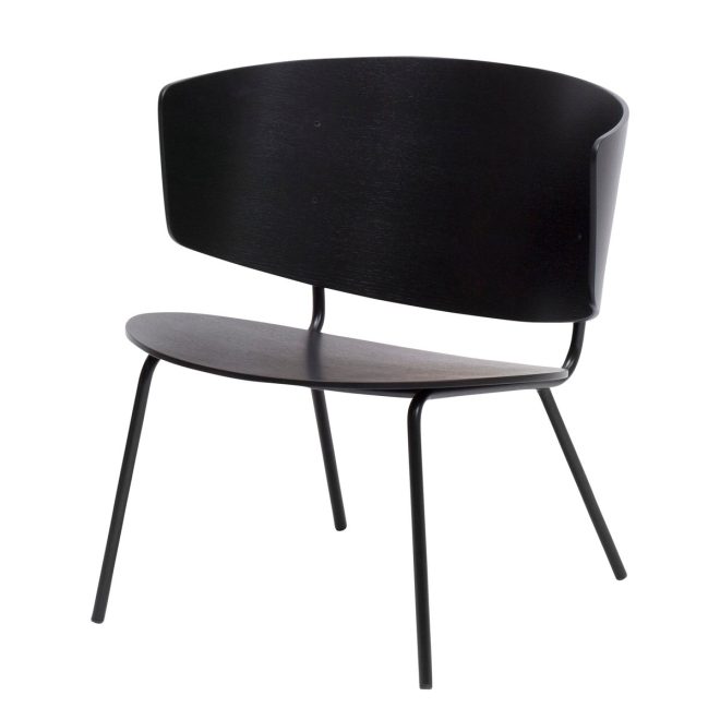 Ferm living herman loungestol svart