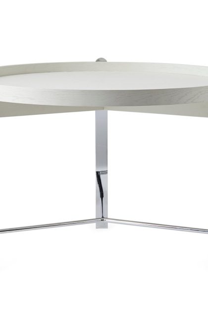 Warm nordic compose soffbord Ø70 cm med kromat underrede warm white