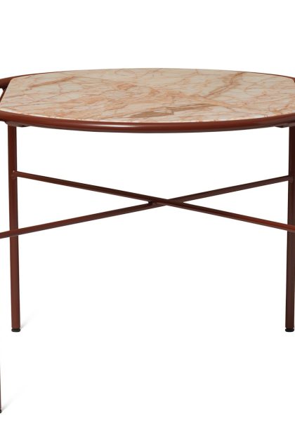 Warm nordic secant soffbord marmor Ø60 cm soft rose