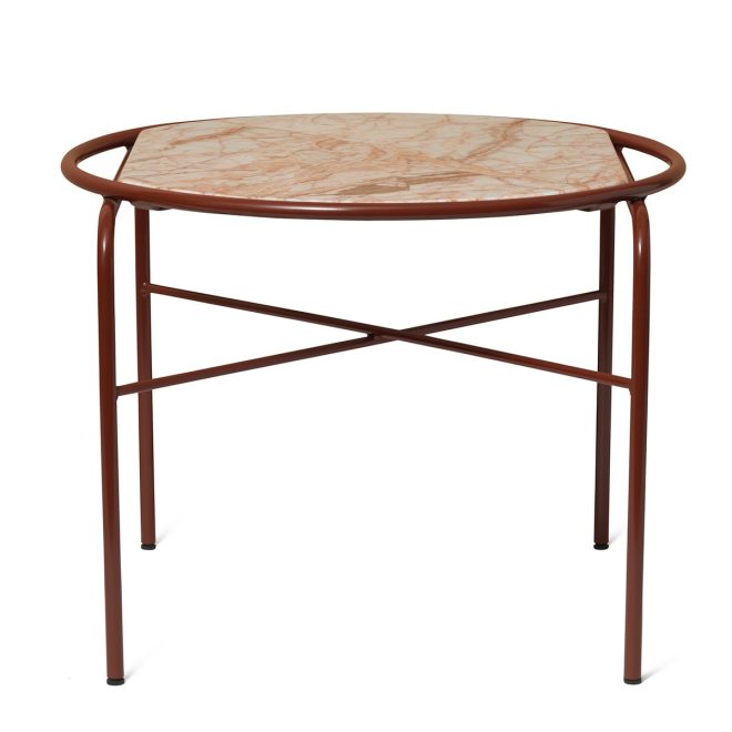 Warm nordic secant soffbord marmor Ø60 cm soft rose