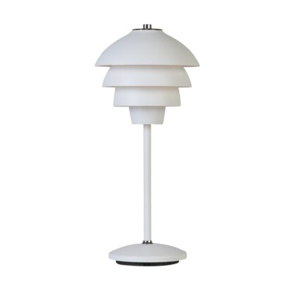 Belid valencia bordslampa Ø18 cm mattvit