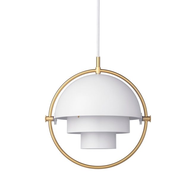 Gubi multi-lite taklampa small mässing-vit