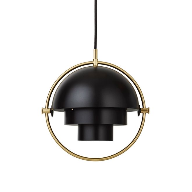 Gubi multi-lite taklampa small mässing-svart