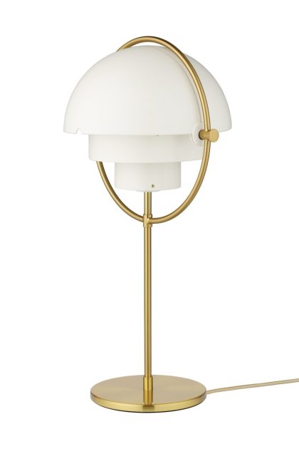 Gubi multi-lite bordslampa mässing-vit