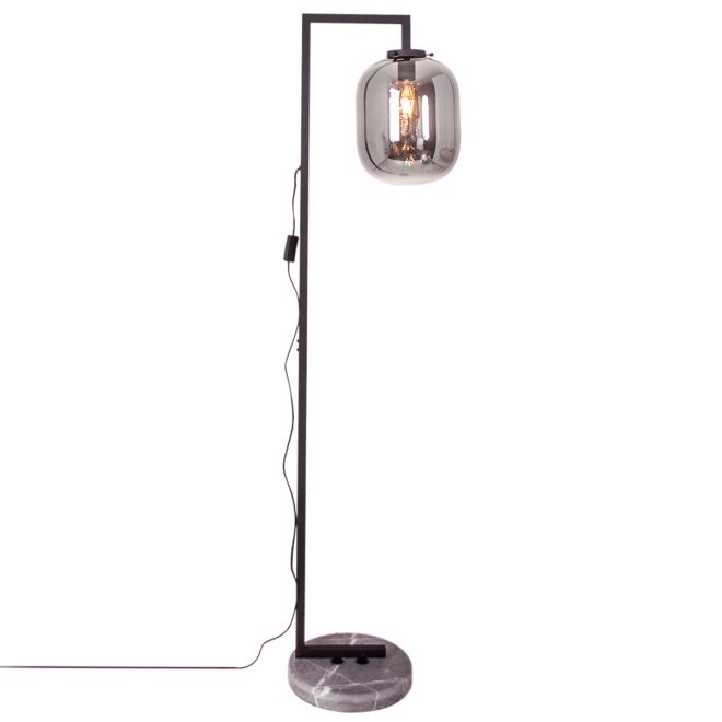 By rydéns leola golvlampa svart marmor-rökgrå
