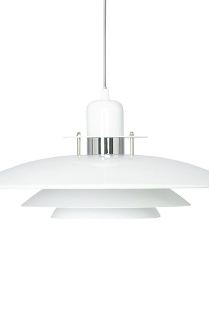 Belid primus pendel Ø43 cm vit-krom