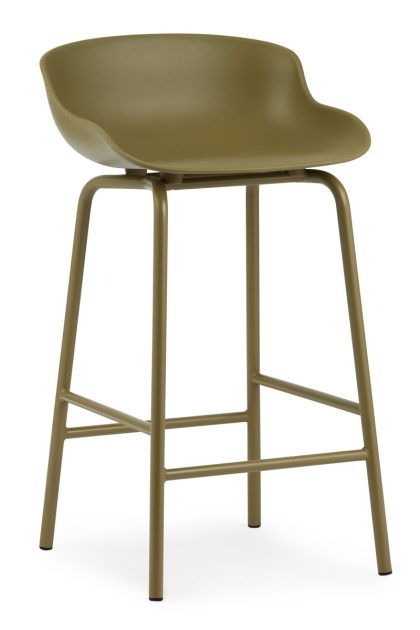 Normann copenhagen hyg barstol metallben 65 cm olivgrön