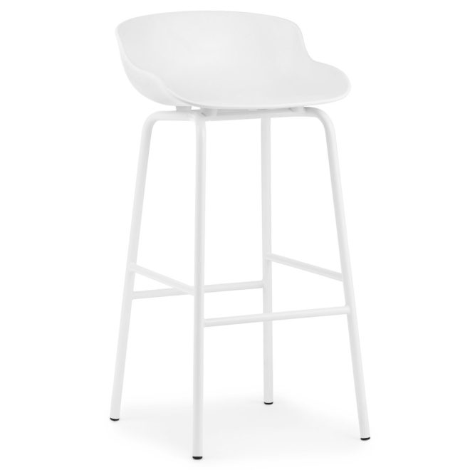 Normann copenhagen hyg barstol metallben 75 cm vit