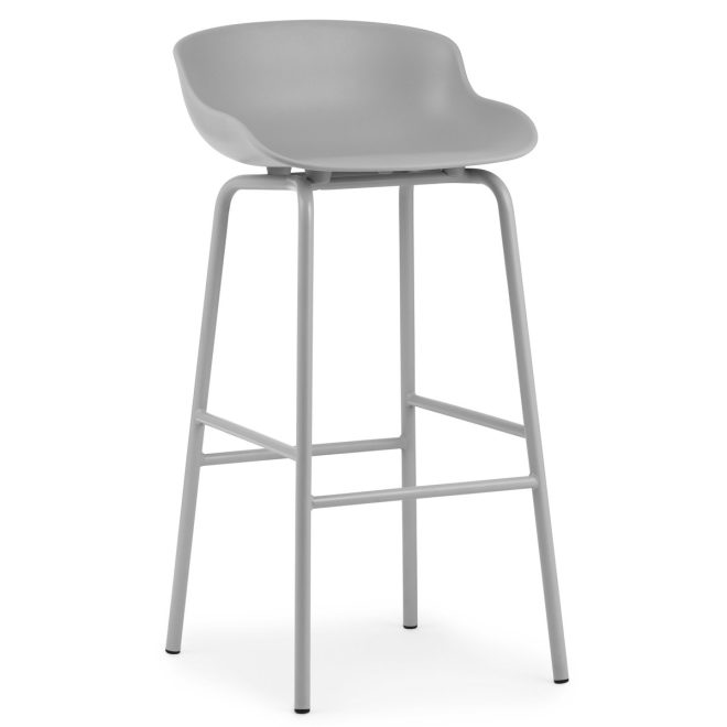 Normann copenhagen hyg barstol metallben 75 cm grå