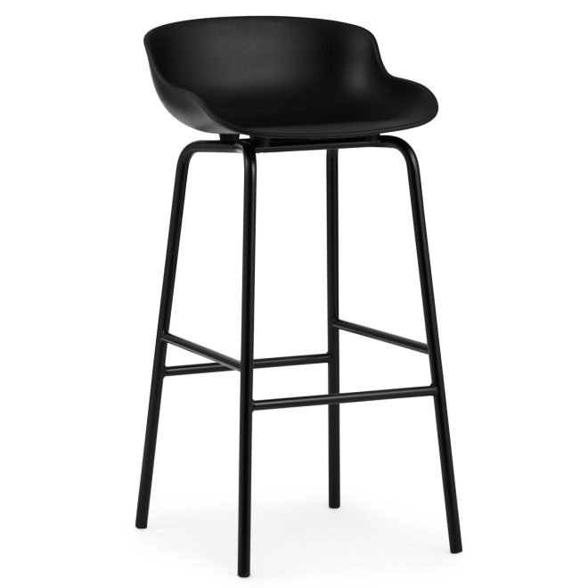 Normann copenhagen hyg barstol metallben 75 cm svart
