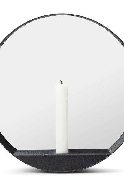 Gejst glim spegel/ljusstake Ø28 cm svart