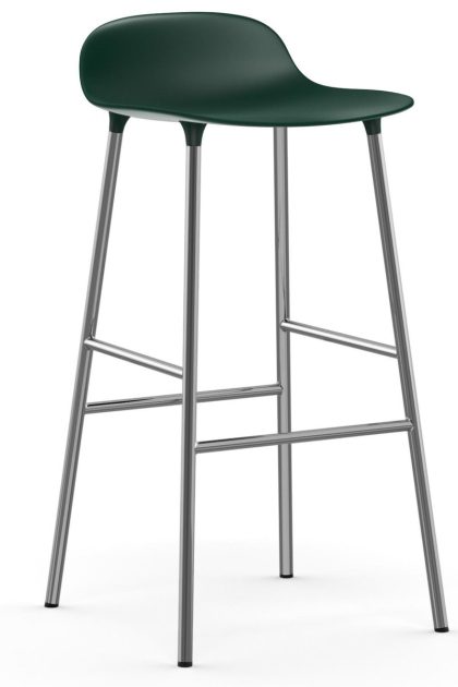 Normann copenhagen form barstol kromade ben 75 cm grön