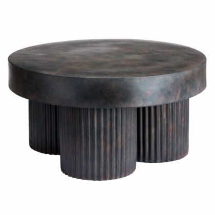 Norr11 gear soffbord lågt Ø70 cm earth (brun-svart)