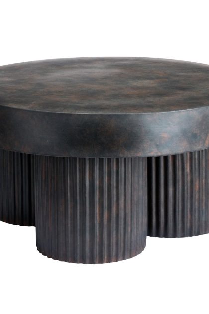 Norr11 gear soffbord lågt Ø70 cm earth (brun-svart)