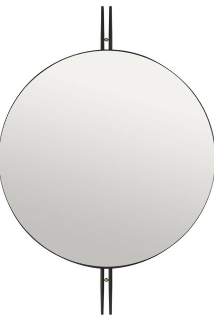 Gubi ioi väggspegel Ø80 cm svart