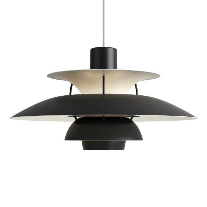 Louis poulsen ph 5 pendel monokrom svart